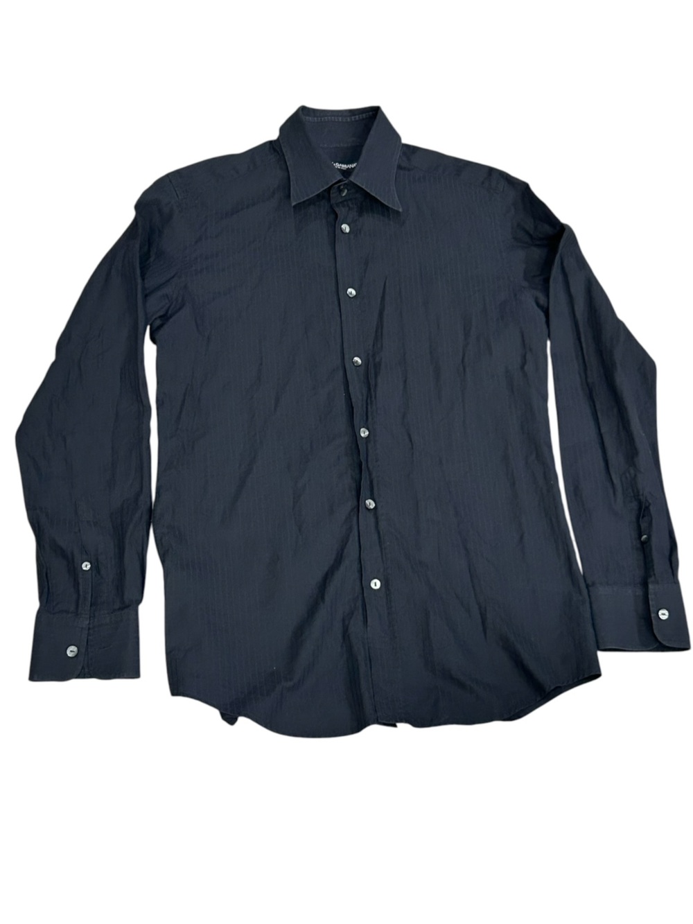 Dolce & Gabbana Men's Black Button-Up Dress Shirt Size M - Picture 3 of 16
